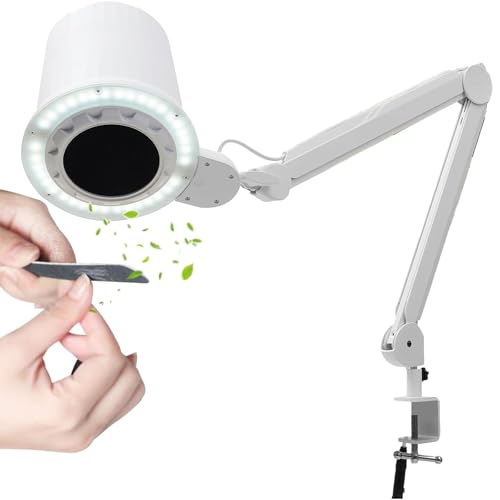 Extractor profesional de polvo para uñas 80W con luz LED miniatura 1