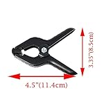 SLOW DOLPHIN Heavy Duty Spring Clamps Clip 4.5 Inch for Muslin/Paper Photo Studio Backdrops Background-6 Pack(Black) - Image 2