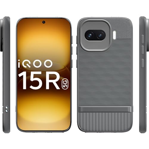 Image of Shockproof Case Compatible with iQOO 15R 5G | Full Camera Protection | TPU Flexible Back Cover for iQOO 15R 5G (Graphite Grey)