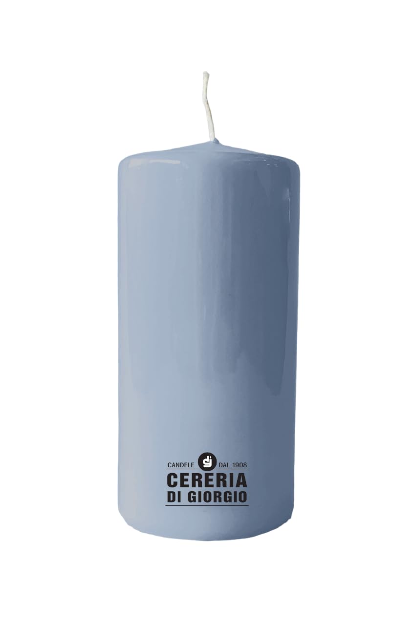 Dusty Blue Candle Diameter 7 cm Height 15 cm