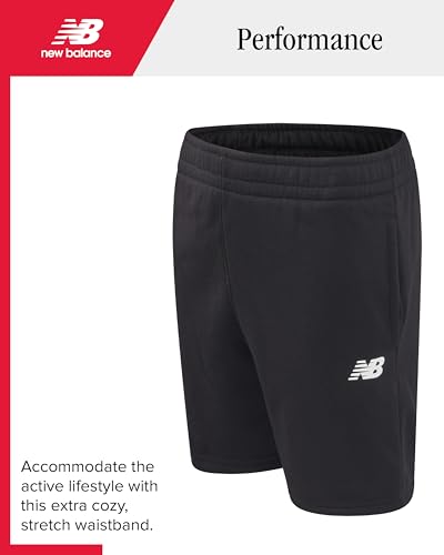 Image of New Balance Active Boys Short Sets - 2 Piece Short Sleeve Workout T Shirt and Fleece Kids Shorts Boys Athletic Sets (8-12)
