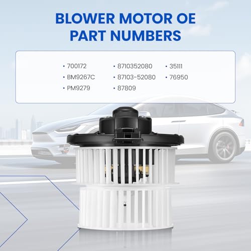 Image of HVAC Blower Motor 700172 Compatible with Scion xA /xB 2004-2006, Compatible with Toyota Echo 2003-2005, 8710352080, PM9279, 87809 A /C Blower Motor Assembly