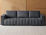 LINSY HOME 107' Modern Sofa Couches for Living Room, Modular Sectional Loveseat Sofa with Anti Cat Stretch Fabric and Metal Frame, Comfy 3 Seater Loveseat Oversized, Easy Assembly, Grey