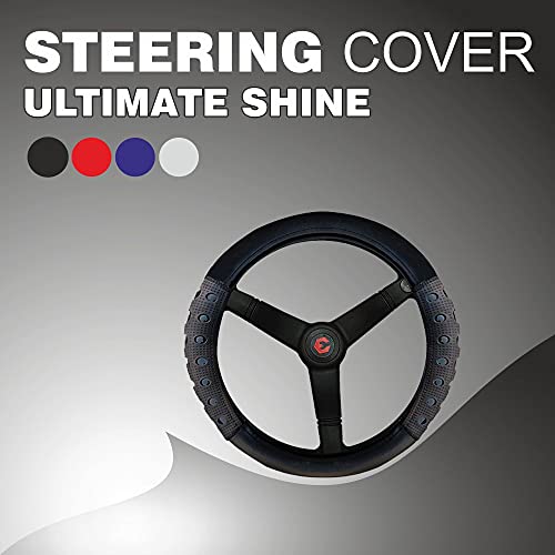 Image of Auto Pearl Ring Type Car Steering Wheel Cover, Ultimate Shine Full Black for Tavera Type 2