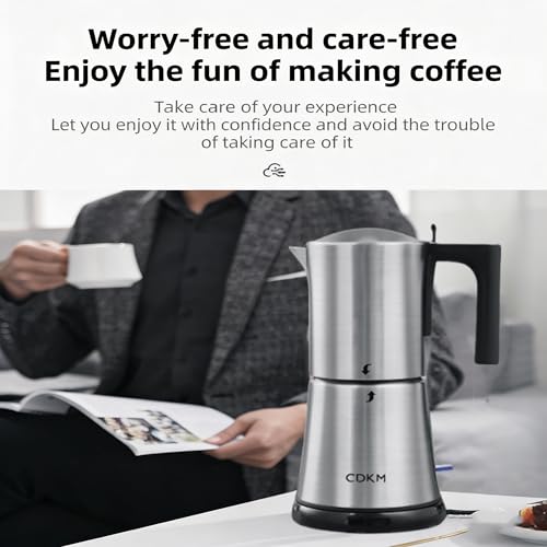 CDKM Stainless Steel 3-6 Cup Moka
