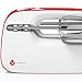 Vremi Electric Hand Mixer 3 Speed with Built-in Storage Case - 150 Watt Power Egg Beater Handheld Kitchen Mixer Stainless Steel Beaters Blades - Electronic Compact Mini Small Lightweight - Red White