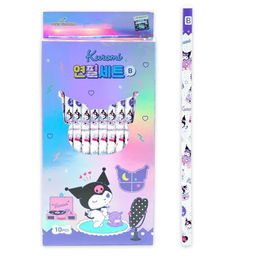 Set de 10 lápices SANRIO Kuromi para niños miniatura 2