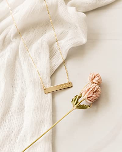 Zen & Zuri Mama Gold Filled Bar Necklace, Mother's Day, Gift for Her, Mama Bear, Cute, Dainty Mom Jewelry2
