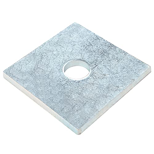 6 Pack 3⅛" X 3⅛" Bearing Plate Square Strut Channel Washer, Carbon Steel Galvanized, Thickness 5.6Mm, Hole Diameter 3/4" #TOP13