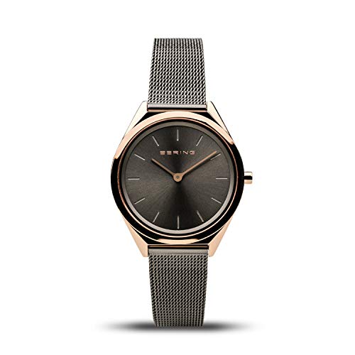 Bering Unisex Analogico Quarzo Ultra Slim Orologio Con Cinturino In Acciaio Inossidabile Cinturino E Vetro Zaffiro 17031-369