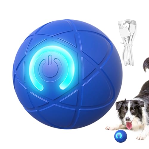 Pallina Cane Che Si Muove Da Sola - Ricaricabile Palla Per Cani Elettrica, Giocattolo Interattivo Con Palla Per Cani, Shaky Ball Ricaricabile USB Con Luce LED PerCani Di Piccola/media/grande Taglia