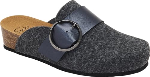 Scholl Amalfi Clog, Sandalia Mujer, Antracita, 36 EU