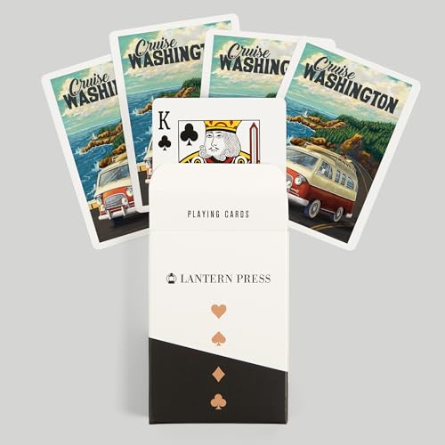 Lantern Press Cruise Washington, Juego de Naipes Poker miniatura 6