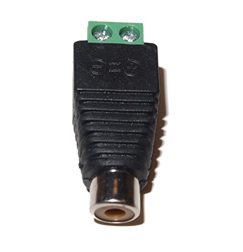 Evertech 10pcs UTP Cat5 Cat6 Cable to AV Phone RCA Female Plug to AV Audio/Video Screw Terminal Connector Adapter - Thumbnail 2