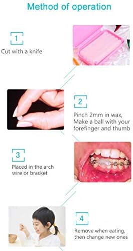 RZJZGZ Dental Wax for Braces,Dental Oral Care Orthodontics Wax for Braces with Fruit Smell for Brace Wearers Gum Protection- 6 Boxs for 300 Times