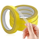 HINGTAI 4 pezzi di nastro biadesivo in tessuto resistente, nastro per orli per pantaloni e vestiti, senza cuciture e senza ferro da stiro per fissare l'orlo, fissaggio di tappeti, Nastro adesivo