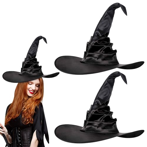 Set De 5 Sombreros De Bruja Halloween De Gran Tamaño – Tela Oxford, Plegables Y Ligeros Para Disfraces Y Decoración