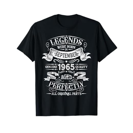 Ideas de regalo de cumpleaños de Leyendas nacieron en septiembre de 1965 Camiseta