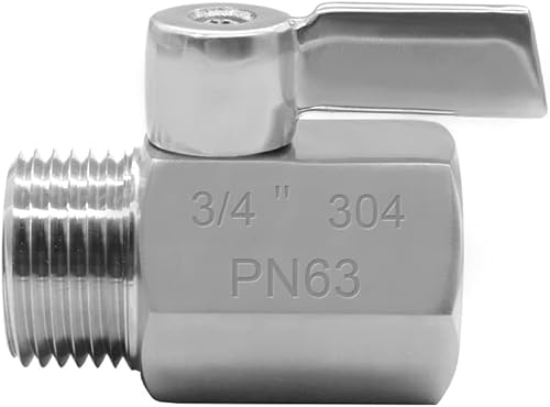 Vista 2 de beduan Acero inoxidable 3/4" cierre válvula GHT rosca manguera de jardín conector resistente