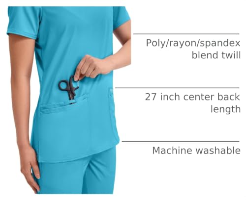 Image of Cherokee Medical Women's Scrub Top V-Neck Modern Classic Fit with 3 Pockets, Ultra Soft and 2-Way Stretch Fabric - WW620