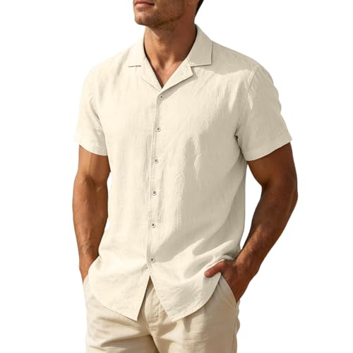 Chemise courte homme sport regular fit en mélange coton respirant
