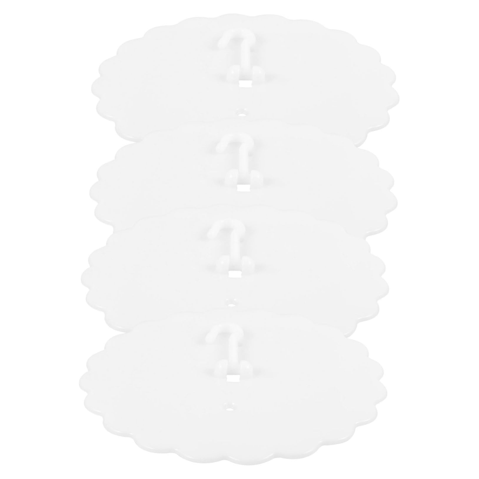 4 Crochets pour Rideau de Lit en Plastique Blanc PLAFOPE