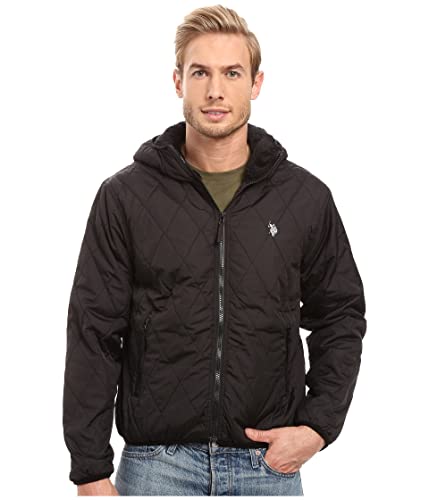 U.S. Polo Assn. Men's Diamond Quilted Hooded Jacket