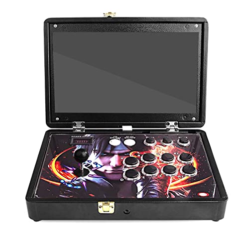 LEAOXHEY Consola de Juegos Arcade Pandora Plus 3D de 14 Pulgadas con 13 000 Juegos Integrados, máquina de Juegos de Video Arcade Full HD con Estuches portátiles, 32 GB