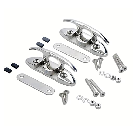 Thorn Folding Cleat 4-1/2" Flip Up Dock Stainless Steel Cleat -Pack of 2