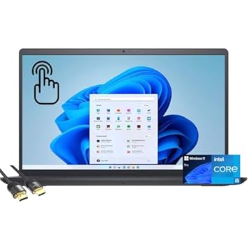 Dell Laptop Inspiron 15 3520 Touch para negócios e estudantes, tela FHD de 15,6 polegadas, Intel 4-Core i5-1155G7 de 11ª geração, 16 GB de RAM, SSD PCIe de 1 TB, teclado, HDMI, webcam, cabo HDMI PDG,