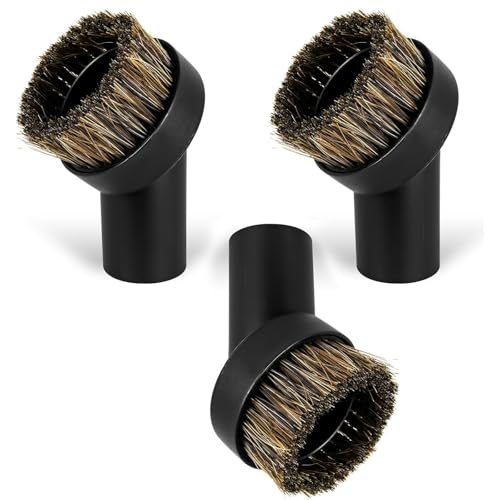 WNXBFO 3 Pack 32mm Henry Hoover Head Replacement, Brushes for Henry Hoover Attachments, Universal Replacement Round Horse Hair Dusting Brush Head Accessories Tool