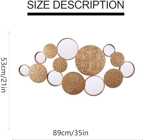 Miroir décoratif en métal doré de qualité supérieure pour bureau - 2