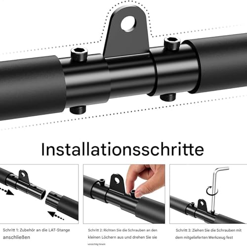 Accesorio de cable resistente Lat Pull Down con mangos ergonómicos no deslizantes 7