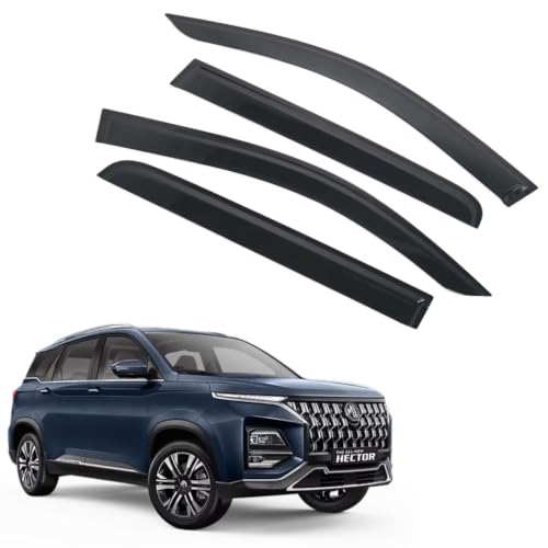 Image of Premium Non-Breakable Car Window Door Visor /Rain Guard /Wind Deflector Compatible for (MG Hector)