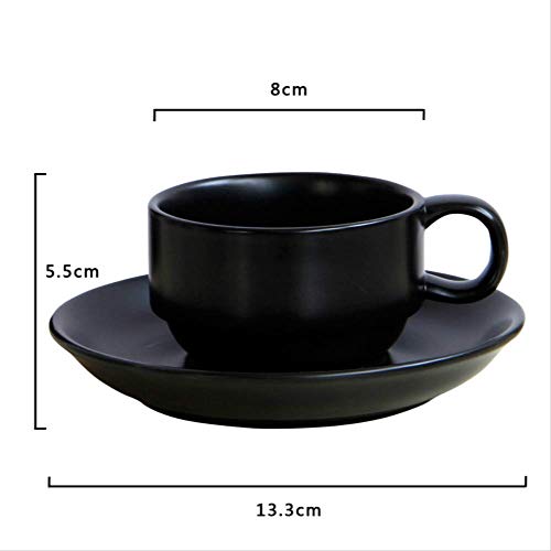 Tasse à café en céramique noire mate 180ml vaisselle de table moderne