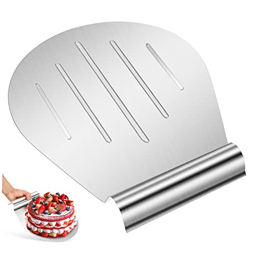 ULTECHNOVO Elevador para Pasteles De Acero Inoxidable con Mango Ergonómico para Transferir Pizza Tartas y Pasteles Bandeja Resistente para Repostería y Horneado Profesional