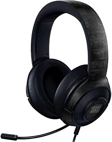 Skinit Decal Skin Compatible with Razer Kraken X Gaming Headset - Officially Licensed NFL New York Giants Black & White Design
