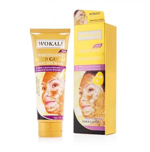 Image of Whitening 24k Gold Caviar Peel off Mask || Glowing, Brightening & Radiant skin || Boosts Collagen || Hyaluronic acid || Vitamin A & E || Remove impurities, dirt & dead skin || for men & women both || 130g