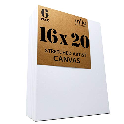 milo Stretched Artist Canvas | 16x20 inches | Value Pack of 6