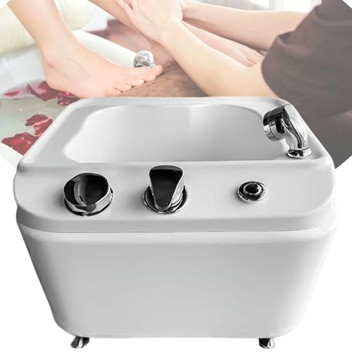 Spa de pies portátil con luces LED y drenaje táctil miniatura 1