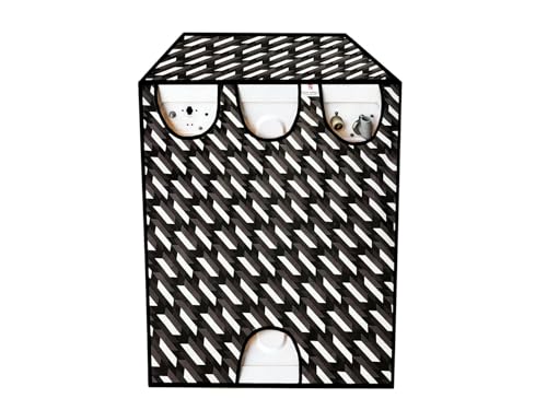 Image of Front Load Fully Automatic Washing Machine Cover for 8.5kg to 10kg | Waterproof & Dustproof Polyester Cover with Zip Closure | Suitable with Samsung, IFB, LG, Bosch & More (67 x 67 x 87 cm)