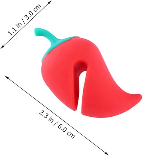 Miniatura 4 de Cabilock Antiderrames de tapa de olla de chile de zanahoria - Elevadores de tapa de silicona