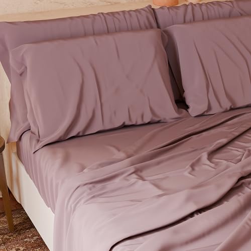 PETTI Artigiani Italiani - Set Lenzuola Matrimoniali 4 Pezzi, Morbide e Traspiranti, Completo Letto con Lenzuolo Sopra, Lenzuolo Sotto con Angoli Elasticizzati e 2 Federe Lenzuola Cipria