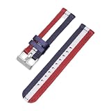 Genérico yangfangmei Correa De Nailon Suave Adecuada For La Repuesto Lona Liberación Rápida For Omega(Blue white red,22mm)