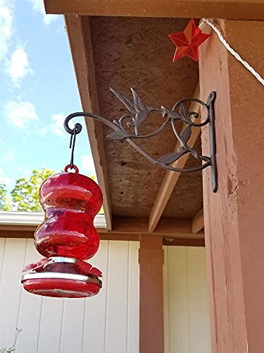 Mkono Hanging Plant Bracket Hook Iron Decorative Plant Hanger For Flower Basket Bird Feeder Wind Chime Lanterns, 1 Pack #TOP1