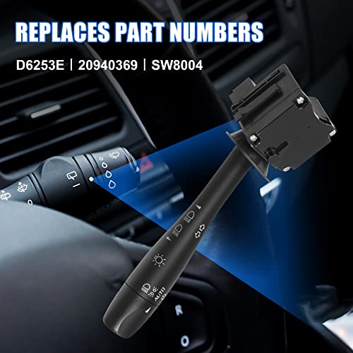 20940369 Headlight Turn Signal Dimmer Switch Blinker Lever Compatible With 2004-2012 Chevy Malibu, 2005-2011 Pontiac G6, 2007-2009 Saturn Aura, Replaces# D6253E, Sw8004 #TOP2