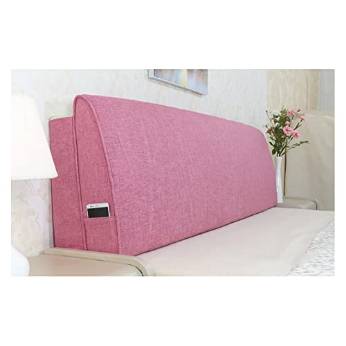 Kopfteil Gepolstert Nachttischkissen, Leinen Der Rücken Lendenwirbelsäule Die Unterstützung Gepolstert, Rückenlehne Lesekissen für Schlafzimmer, Hotel, Mit Kopfteil (Farbe : D, Größe : 90X60X10CM) Cover
