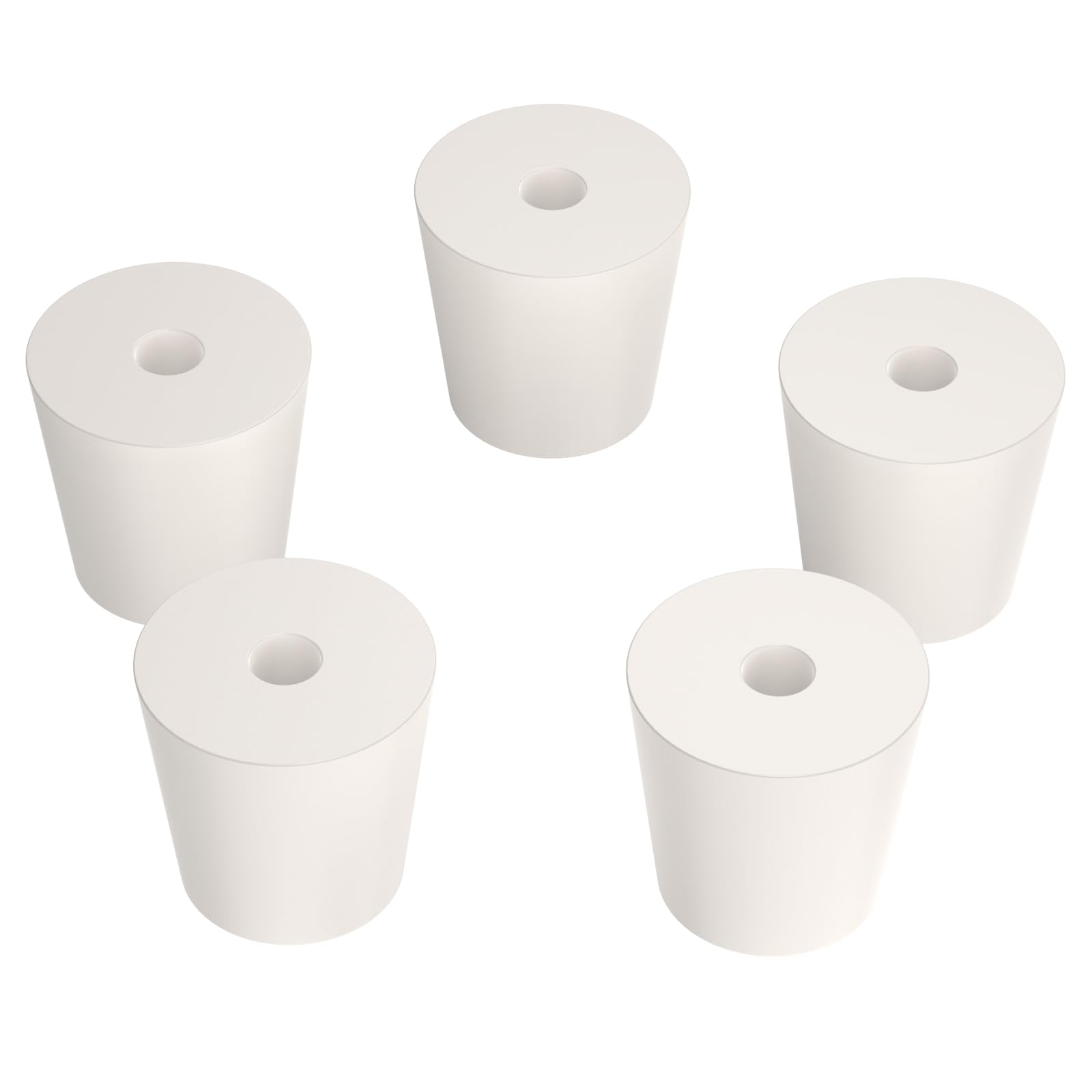 stonylab Solid Rubber Stopper with Single Hole, 5-Pack 8# Air-Tight Control Tapered Lab Seal Stopper — Amazon image 9