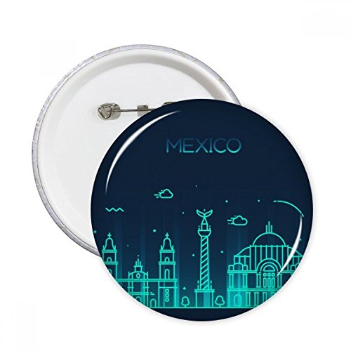 Badge rond Mexique Ville de 5 pcs pour décoration vêtement