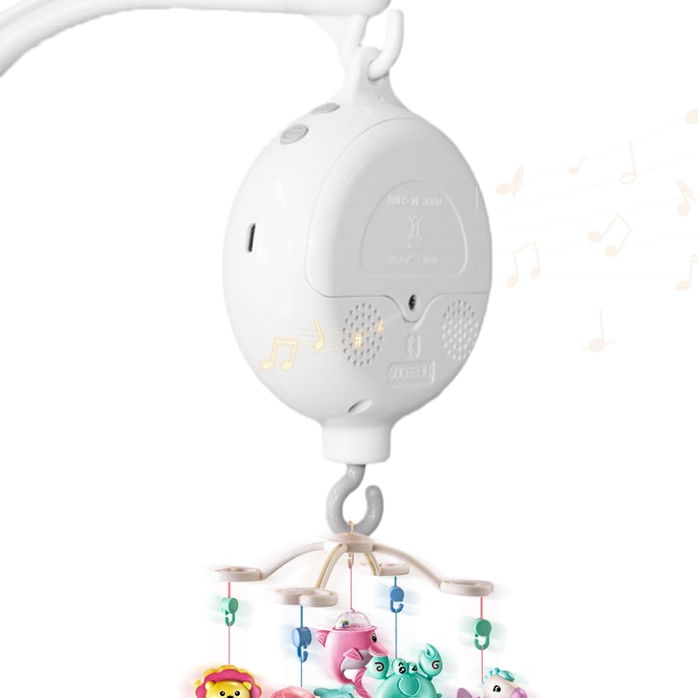 Caja de música móvil para bebé, caja musical móvil para bebé, caja de música, campana de cama, imitación de madera, caja de música eléctrica para bebé, campana de cama, colgante para cuna de
